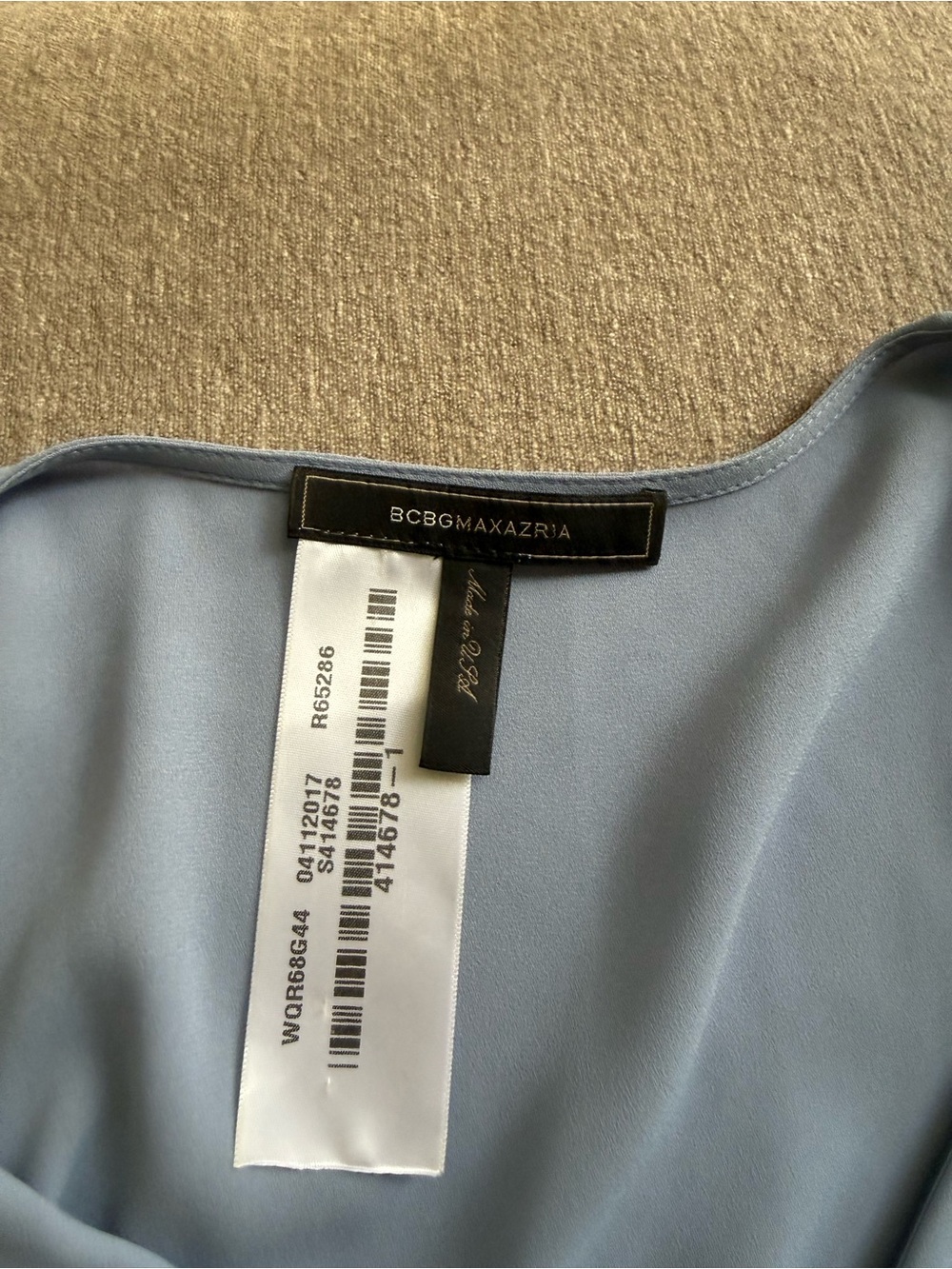 BCBGMaxAzria Light Blue Ruffle-Front Tunic - Picture 2 of 2